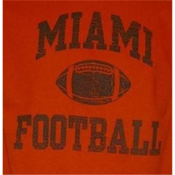 MIAMI UNIVERSITY of OHIO T Shirt Adult Uni Sex Sizes Red Hawks Football NCAA - Picture 2 of 2
